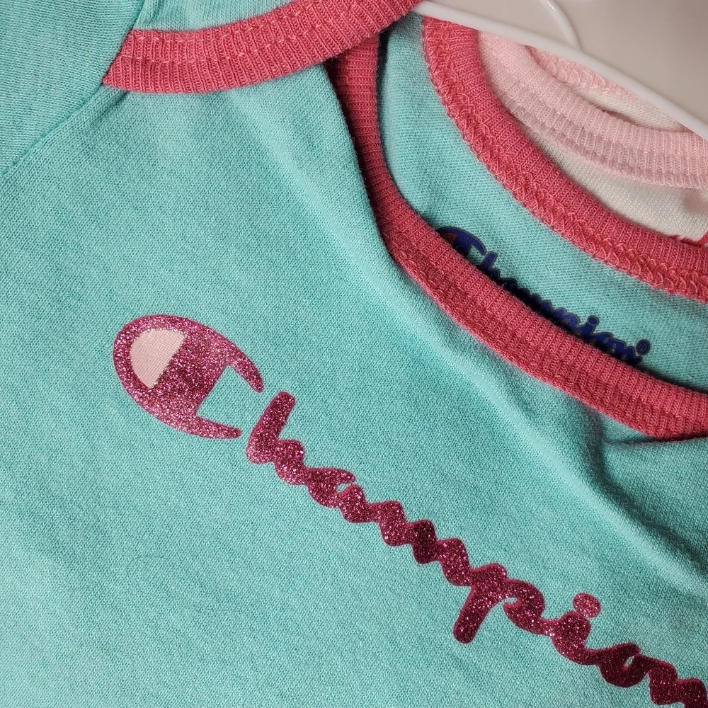 NWT Champion 6M Baby Girl 5pc Set Aruba Blue 5 Pack Matching Bundle